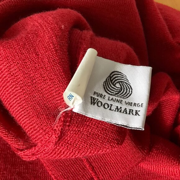 Saint James Red Wool Embossed Metal Buttons Long Sleeve Cardigan Sweater 10 - Picture 9 of 10